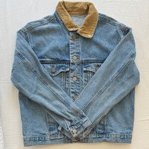 Vintage John Galt Blue Denim Jacket with Tan Corduroy Collar
